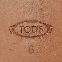 Pre Owned Tod's Brown Suede Slip On Loafers Size 39.5