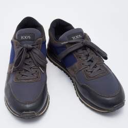 مملوكة مسبقًا Tod's Multicolor Neoprene and Suede Low Top Sneakers Size 44