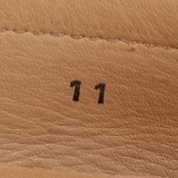 Pre Owned Tod's Brown Leather Slip On Loafers Size 45.5