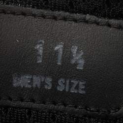 Pre Owned Tods Green/Black Nylon and Leather Low Top Sneakers Size 46.5