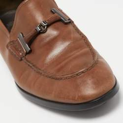 مملوكة مسبقًا Tod's Brown Leather Slip On Loafers Size 40