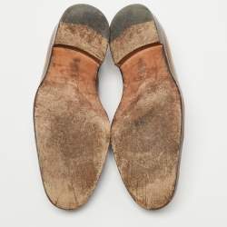 Pre Owned Tod's Brown Leather Slip On Loafers Size 45  