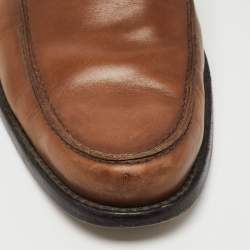 Pre Owned Tod's Brown Leather Slip On Loafers Size 45  