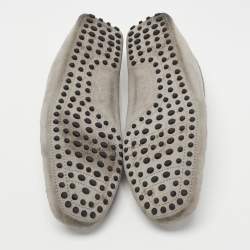 Pre Owned Tods Grey Suede Penny Gommini Loafers Size 42