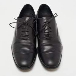 مملوكة مسبقًا Tod's Black Leather Lace Up Oxfords Size 42