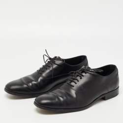 مملوكة مسبقًا Tod's Black Leather Lace Up Oxfords Size 42