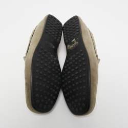 Tod's Grey Suede Gommini Loafers Size 42