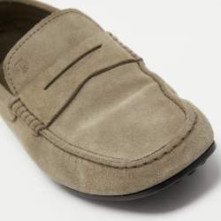 Tod's Grey Suede Gommini Loafers Size 42
