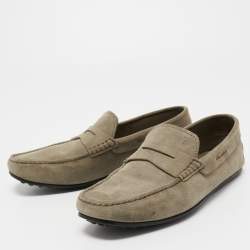 Tod's Grey Suede Gommini Loafers Size 42