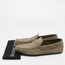 Tod's Grey Suede Gommini Loafers Size 42