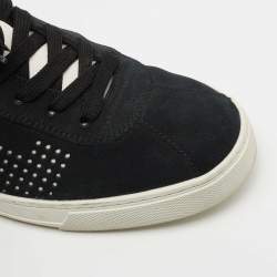 Tods Navy Blue/White Suede and Leather Low Top Sneakers Size 41.5