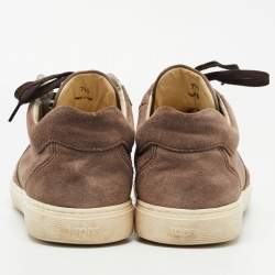 Tod's Brown Suede Low Top Sneakers Size 41.5 