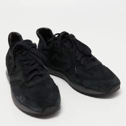 مملوكة مسبقًا Tod's Black Suede Low Top Sneakers Size 44