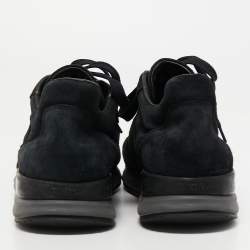 مملوكة مسبقًا Tod's Black Suede Low Top Sneakers Size 44