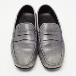 Tod's Grey Leather Penny Loafers Size 42