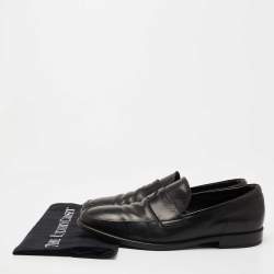 Tod's Black Leather Penny Slip On Loafers Size 39.5