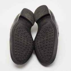 Tod's Black Leather Penny Slip On Loafers Size 39.5