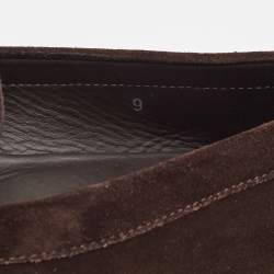 Tod's Dark Brown Suede Slip On Loafers Size 43