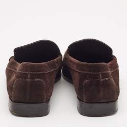 Tod's Dark Brown Suede Slip On Loafers Size 43