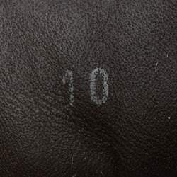 Pre Owned Tod's Dark Brown Brogue Leather Lace Up Derby Size 44.5