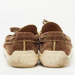 Pre Owned Tod's Light Brown Suede Gommino Loafers Size 41