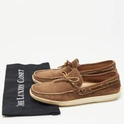 Pre Owned Tod's Light Brown Suede Gommino Loafers Size 41