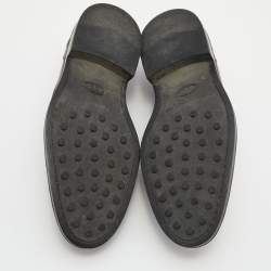 Pre Owned Tod's Brown Leather Slip on Loafers Size 41.5