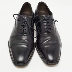 Tod's Black Leather Lace Up Oxfords Size 42