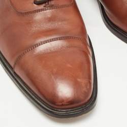 Pre Owned Tod's Brown Leather Lace Up Oxfords Size 42