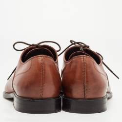 Pre Owned Tod's Brown Leather Lace Up Oxfords Size 42