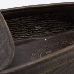 Tod's Olive Green Leather Penny Slip On Loafers Size 40