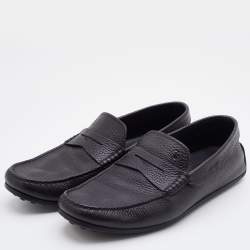 Tod's Black Leather Driving Penny Loafers Size 39.5