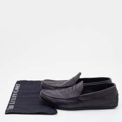 Tod's Black Leather Driving Penny Loafers Size 39.5