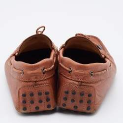 Pre Owned حذاء لوفرز تودز جومينو جلد بني مقاس 39.5