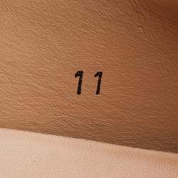 Pre Owned Tod's Tri Color Suede and Croc Embossed Leather Bow Gommino Loafers Size 45.5