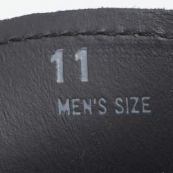 Pre Owned Tod's Metallic Grey Leather Flat Loafer Mules Size 45.5