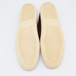 Pre Owned Tod's Brown Leather Penny Slip On Loafers Size 48