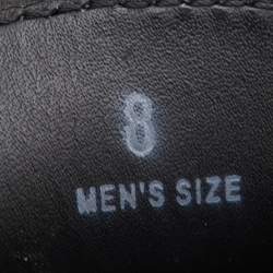 Pre Owned حذاء لوفرز تودز سليب أون جلد أسود بحواف شعار الماركة مقاس 41