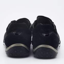 Tods Black Suede, Patent Leather and Mesh Low Top Sneakers Size 44