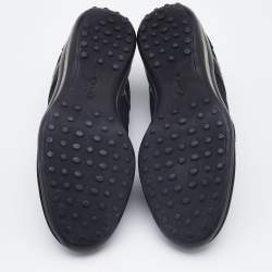 Tods Black Suede, Patent Leather and Mesh Low Top Sneakers Size 44