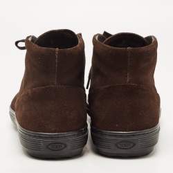Tod's Brown Suede Lace Up Boots Size 42 
