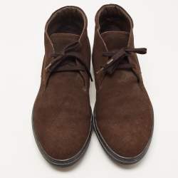 Tod's Brown Suede Lace Up Boots Size 42 