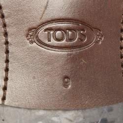 Pre Owned Tod's Black Patent Leather Lace Up Derby Size 43