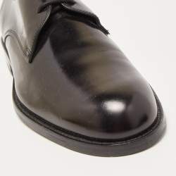 Pre Owned Tod's Black Patent Leather Lace Up Derby Size 43