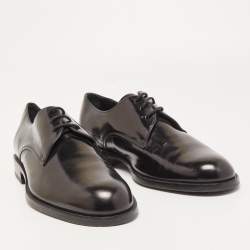 Pre Owned Tod's Black Patent Leather Lace Up Derby Size 43