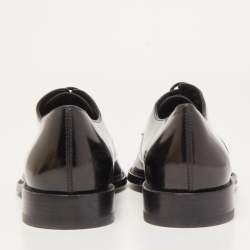 Pre Owned Tod's Black Patent Leather Lace Up Derby Size 43