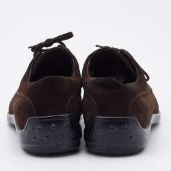 Pre Owned Tod's Brown Suede Slip On Loafers Size 41