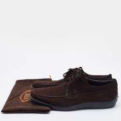 Pre Owned Tod's Brown Suede Slip On Loafers Size 41