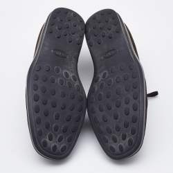 Pre Owned Tod's Brown Suede Slip On Loafers Size 41