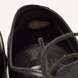 Pre Owned Tod's Black Leather Lace Up Oxfords Size 41.5